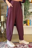 Bengaline Carrot Leg Trouser Aubergine